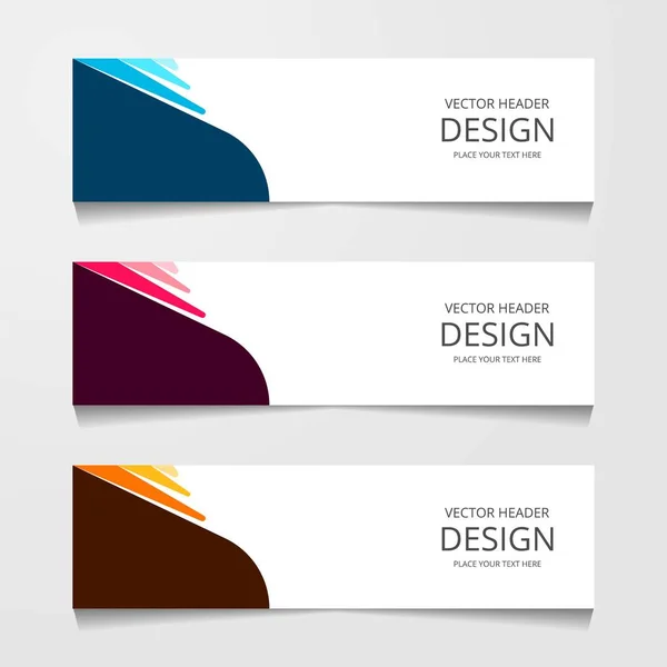 Abstract Ontwerp Banner Websjabloon Lay Out Header Templates Moderne Vectorillustratie — Stockvector