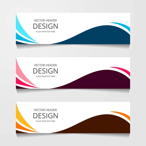Abstraktes Design Banner Web Vorlage Layout Header Vorlagen Moderne Vektorillustration — Stockvektor