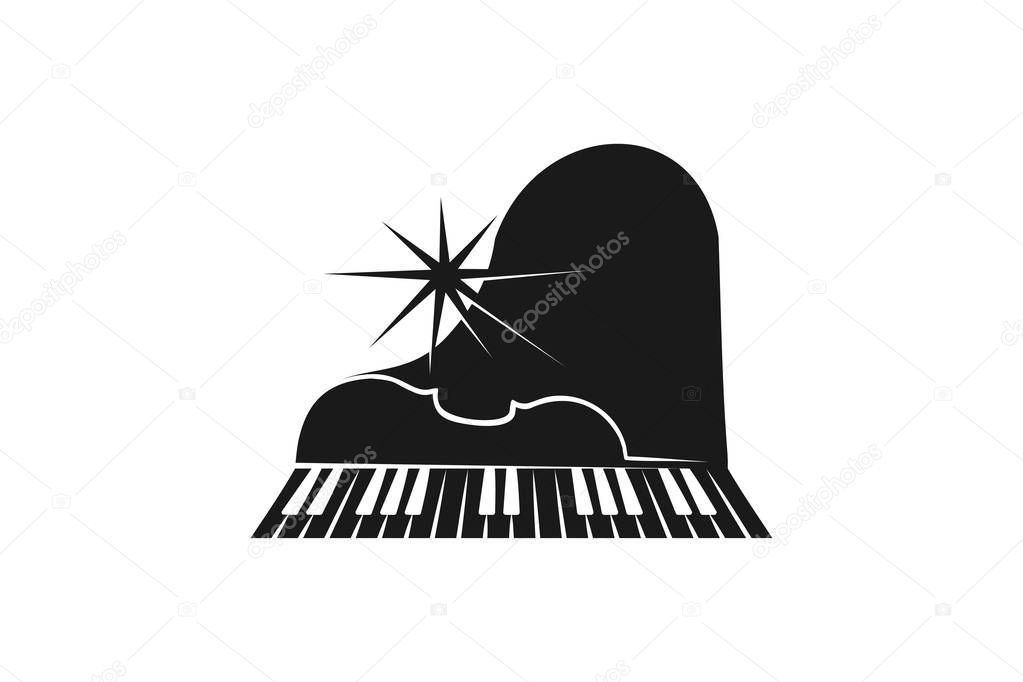 violin, piano, instrument, musical logo Designs Inspiration Isolated on White Background
