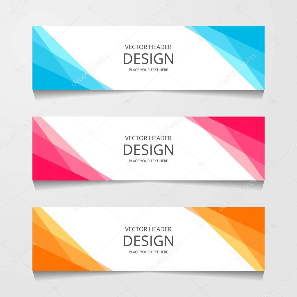 Abstract design banner, web template, layout header templates, modern vector illustration