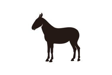 eşek, öküz logo tasarımları ilham izole beyaz arka plan üzerinde