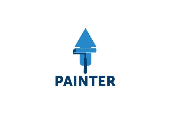 Logo Del Pintor Diseños Inspiración Aislado Sobre Fondo Blanco — Vector de stock