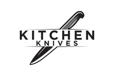 bıçak, mutfak logo tasarımları ilham izole beyaz arka plan üzerinde