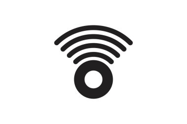 sinyal, wifi, radar logo tasarımları ilham izole beyaz arka plan üzerinde