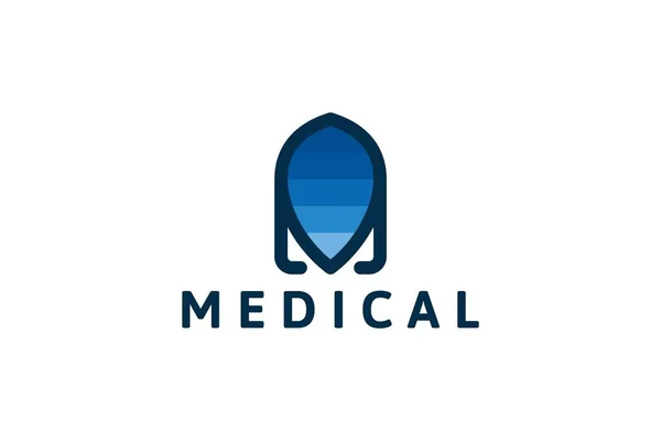 Logotipo Médico Abstracto Diseños Inspiración Aislado Sobre Fondo Blanco — Vector de stock