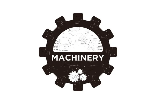 Vintage Gear Machinery Logo Label Designs Inspiration Isoliert Auf Weißem — Stockvektor