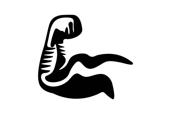 Biceps Muskel Fitness Logotyp Mönster Inspiration Isolerade Vit Bakgrund — Stock vektor