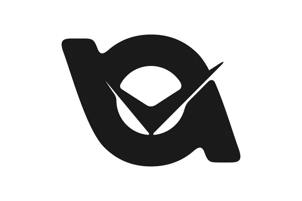 Letra Logotipo Marca Verificación Diseños Inspiración Aislado Sobre Fondo Blanco — Vector de stock