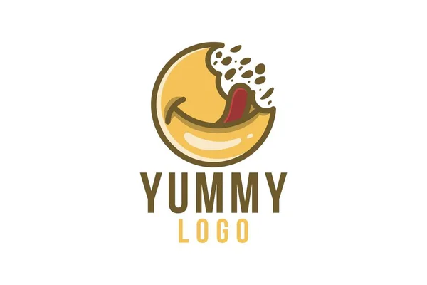 lezzetli yemek, lezzetli logo tasarımları ilham izole beyaz arka plan üzerinde