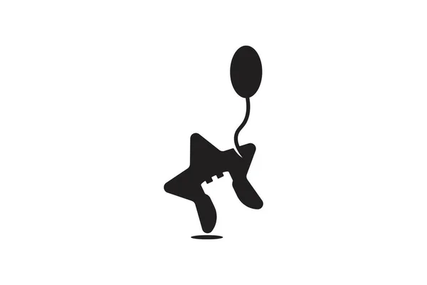 Hvězda Hrad Balónek Dítě Hry Logo Vzory Inspirace Izolované Bílém — Stockový vektor
