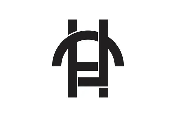 Буква Mono Line Logo Designs Inspiration Isolated White Background — стоковый вектор