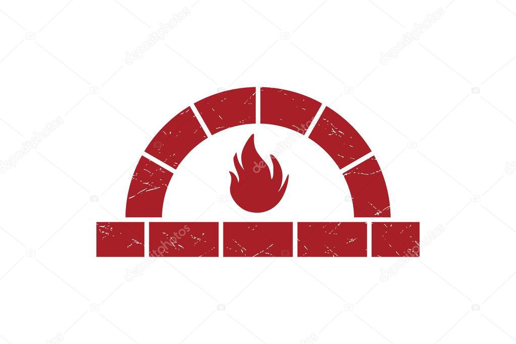 Firewood oven logo Designs Inspiration Isolated on White Background