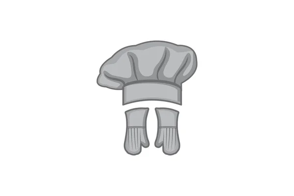 Kuchyně Kuchař Logo Vzory Inspirace Izolované Bílém Pozadí — Stockový vektor