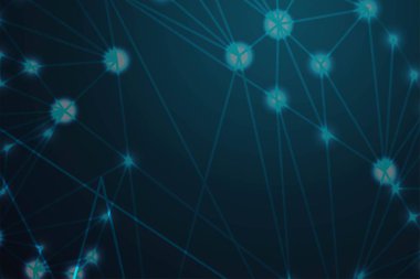 Soyut fütüristik şekli. Oluşturulan bilgisayar. Teknolojik bağlantı. koyu renk arka plan vektör çizim