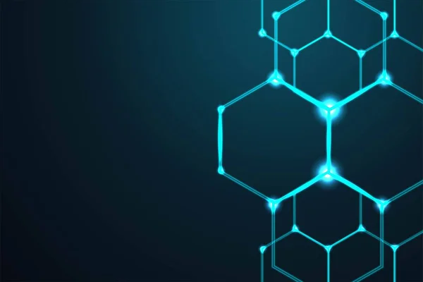 Soyut altıgen arka plan, teknoloji Çokgen kavramı, vektör çizim