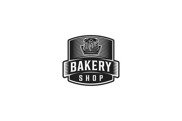 Vintage Badge Bakery Logo — Stock Vector