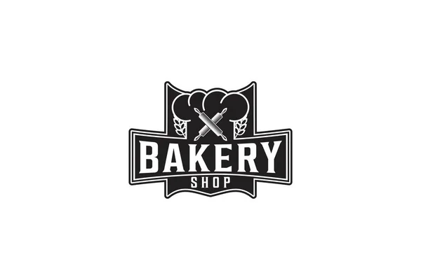 Balancín Cruzado Logotipo Panadería Vintage Diseños Inspiración Aislado Sobre Fondo — Vector de stock