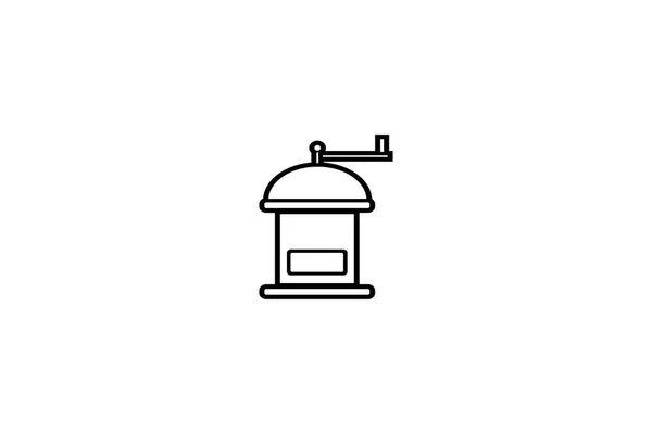 Diseño Del Logotipo Amoladora Café Inspiración Aislada Sobre Fondo Blanco — Vector de stock