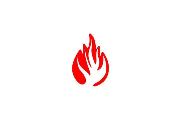 Izolowana Białym Tle Ogień Logo Projekty Inspiracji — Wektor stockowy