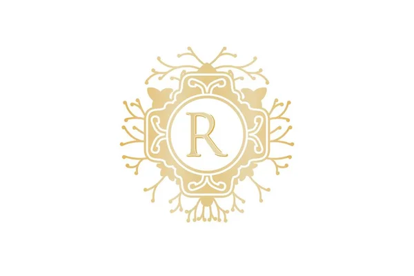Буква Начальный Логотип Свадьбы Бутик Роскошный Элемент Векторная Иллюстрация — стоковый вектор