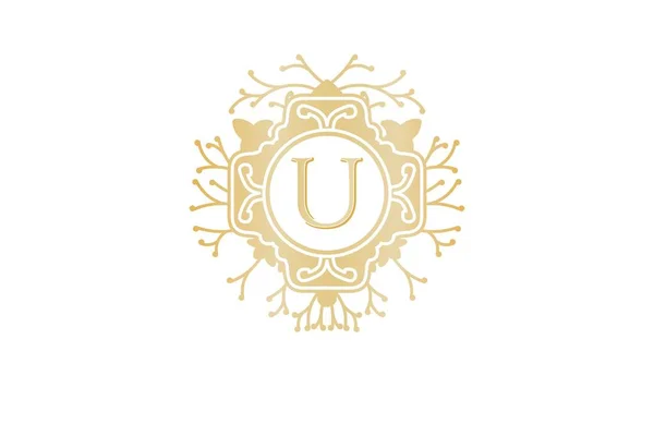 Letter U Initial Logo For Wedding, Boutique, Luxury Element, Vector Illustration