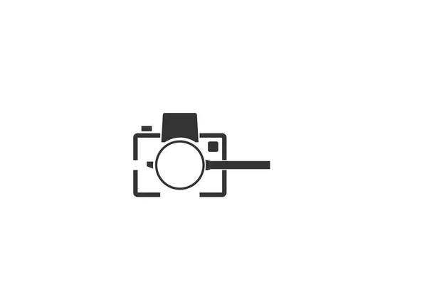 Fotografía Cámara Lente Diseños Logotipo Inspiración Aislada Sobre Fondo Blanco — Vector de stock