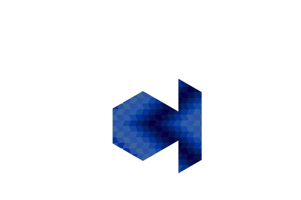 Bokstaven Negativa Utrymme Logotyp Mönster Inspiration Isolerade Vit Bakgrund — Stock vektor