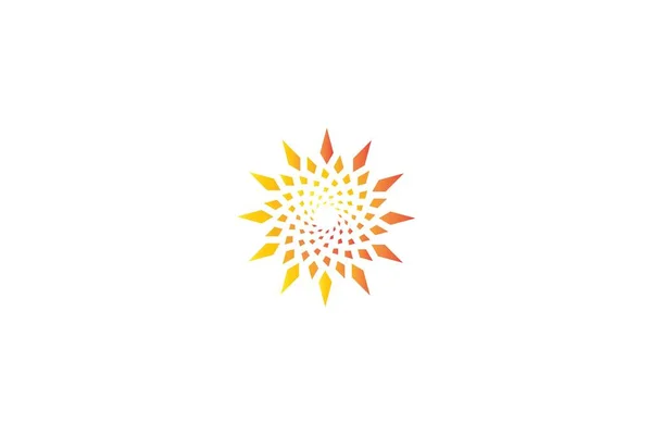 抽象的な花ロゴ白背景のデザイン インスピレーション分離 — ストックベクタ