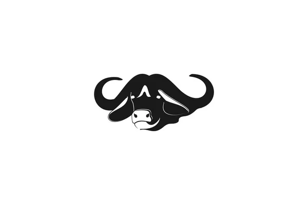 Hoofd Bull Koe Logo Ontwerpen Inspiratie Geïsoleerd Witte Achtergrond — Stockvector