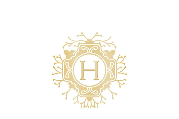 Inicial Casamento Boutique Logotipo Projeta Inspiração Isolada Fundo Branco — Vetor de Stock