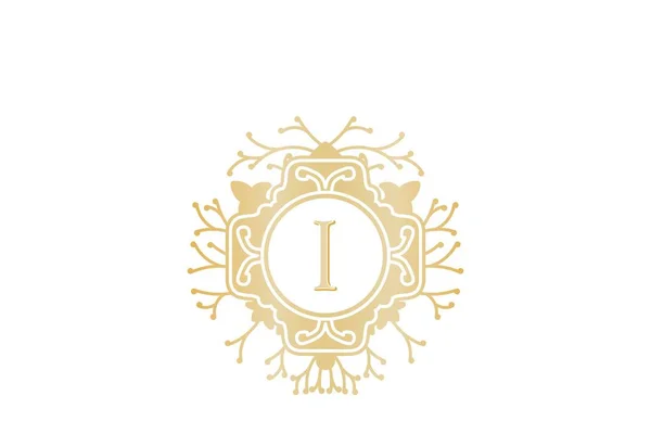 Anfängliche Hochzeit Boutique Logo Designs Inspiration Isoliert Auf Weißem Hintergrund — Stockvektor