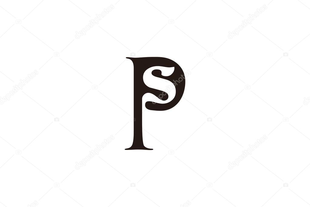 Letter P S logo Designs Inspiration Isolated on White Background