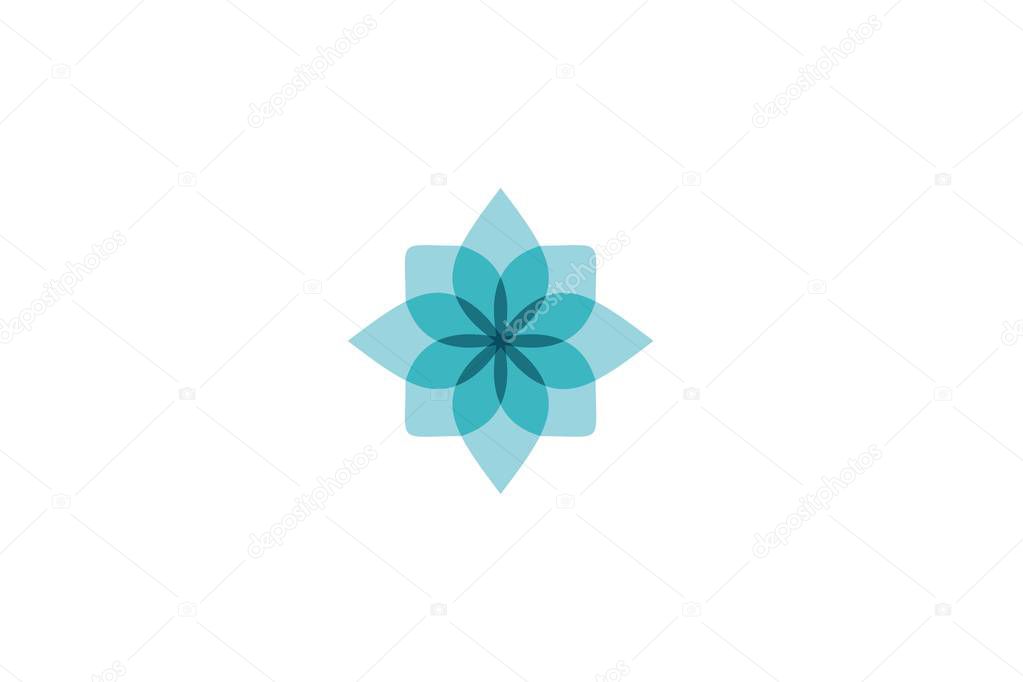 Abstract Flower logo Designs Inspiration Isolated on White Background