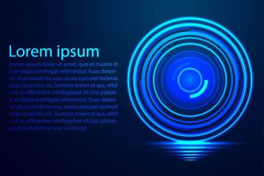 Objektif Kamera arka plan. Soyut düşük Poli, üçgen, nokta, çizgi, Çokgen. Mavi arka plan, vektör çizim Parlatıcı