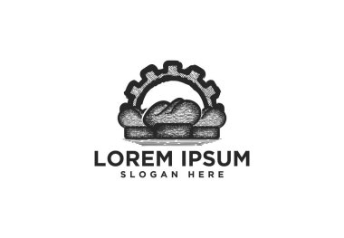 şef şapka ve dişli, restoran fabrikası Logo Inspiration beyaz arka plan izole