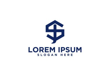 Mektup J S modern Logo İlham beyaz arka plan izole