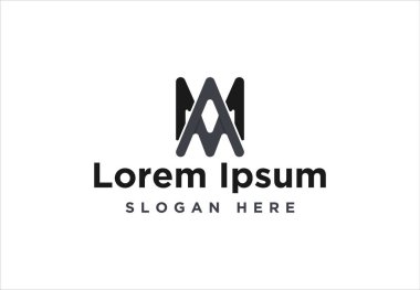 mektup M A, Modern Logo İlham beyaz arka plan izole