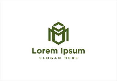 beyaz arka plan üzerinde izole mektup M modern Logo İlham