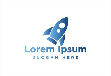 roket Logo İlham beyaz arka plan izole