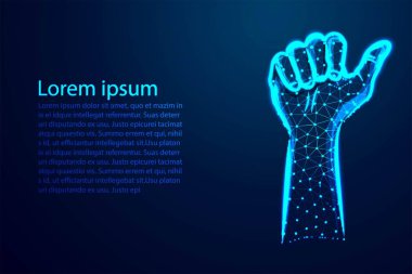 işadamının el, geribildirim kadar başparmak ile birçok eller . Soyut Düşük Poli. Tel kafes tasarımı. Nokta ve çizgiyi bağlamaktan. Vektör İllüstrasyonu