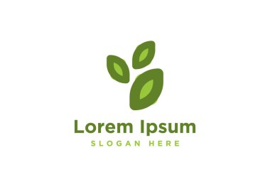 yaprak Logo İlham beyaz arka plan izole
