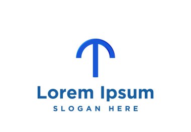 beyaz arka plan üzerinde izole mektup T modern Logo İlham