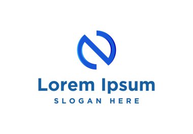 harfi N daire Logo İlham beyaz arka plan üzerinde izole