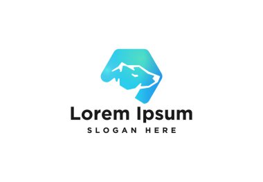 ayı Logo İlham beyaz arka plan izole