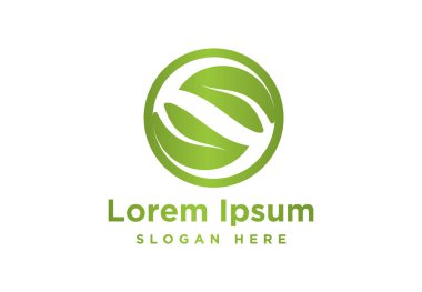 mektup S bir yaprak sağlıklı Logo İlham beyaz arka plan izole