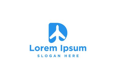 beyaz arka plan üzerinde izole mektup D seyahat Logo İlham