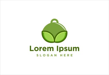 plaka ve yaprak, sağlıklı gıda restoran Logo İlham beyaz arka plan izole