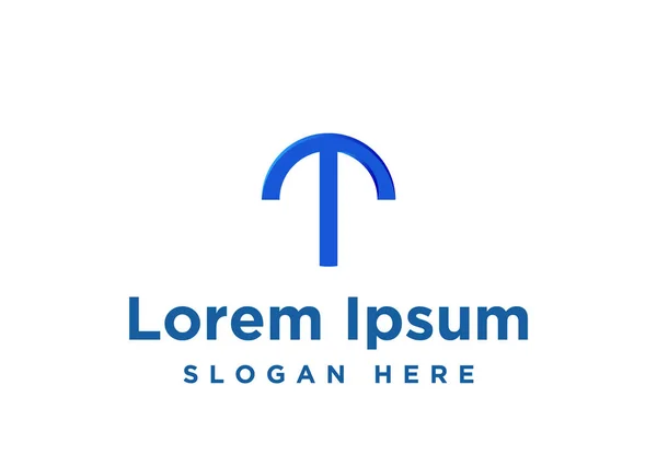 Lettre T moderne Logo Inspiration isolé sur fond blanc — Image vectorielle