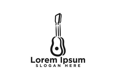 Ukulele Logo tasarımları, Vektör illüstrasyon