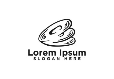 Soyut, müzik diski logo tasarımı, vektör illüstrasyon